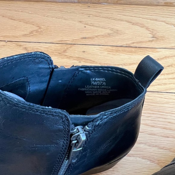 Lucky Brand Women’s Basel Bootie Ankle Boot Black Leather 7 - Picture 5 of 10